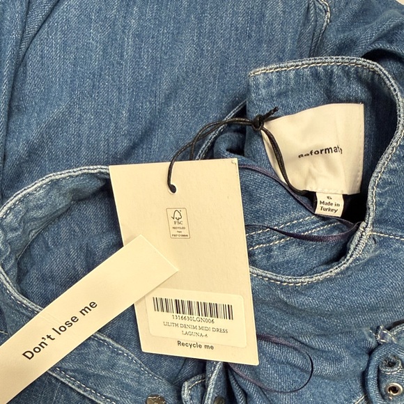 Reformation Lilith Denim Midi Dress - Picture 6 of 6